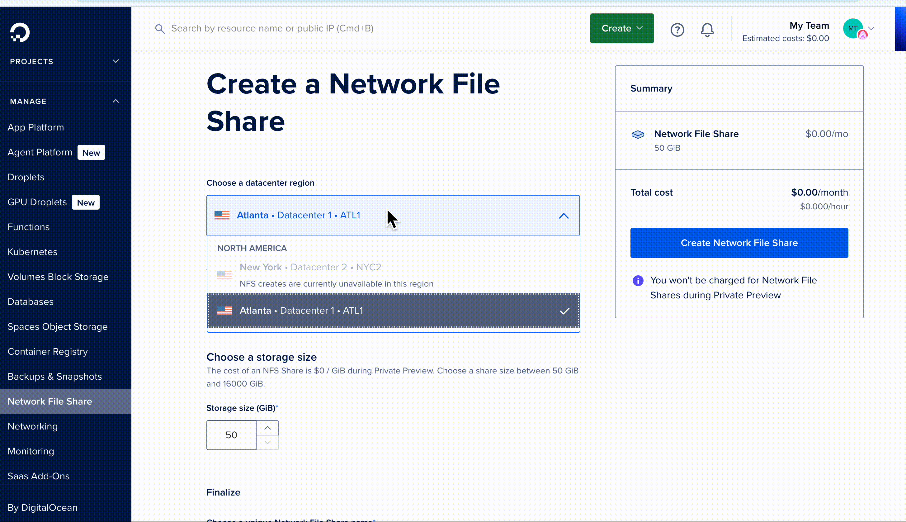 Network File storage